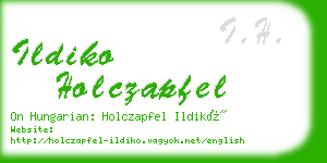 ildiko holczapfel business card